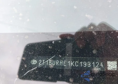 2019 Toyota Corolla Le z USA, uszkodzony, nr VIN 2T1BURHE1KC193124